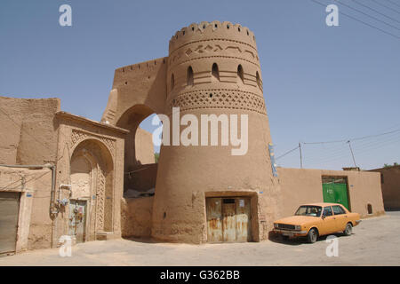 Adobe tower in the old city of Yazd, Iran Stock Photo