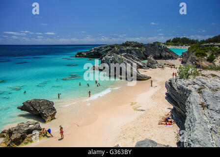 Beyond the Horseshoe Bay, Bermuda Stock Photo