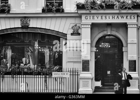 Gieves & Hawkes tailors. Savile Row. London. England. UK. Europe Stock Photo