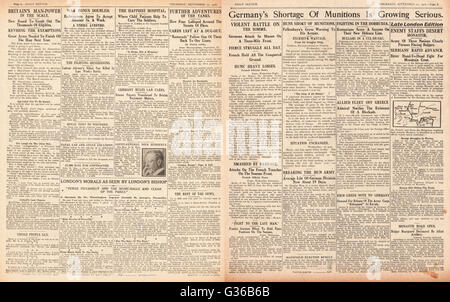 1916 Daily Sketch Germany's munitions shortage Stock Photo