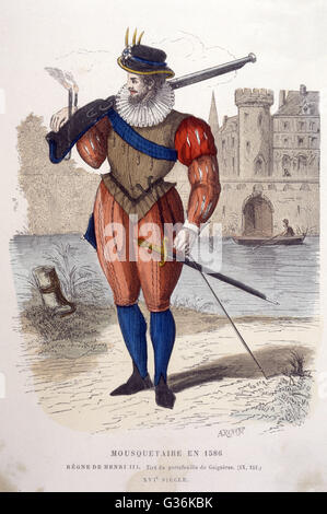 French soldier 17th century Stock Photo