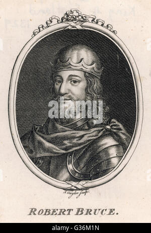 Robert I, the Bruce (1274-1329) King of Scotland (1306-29) Stock Photo