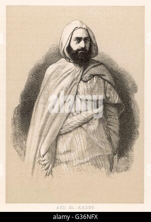 Abd el-Kader or Abd al-Qadir, 1808 - 1883, Algerian freedom fighter ...