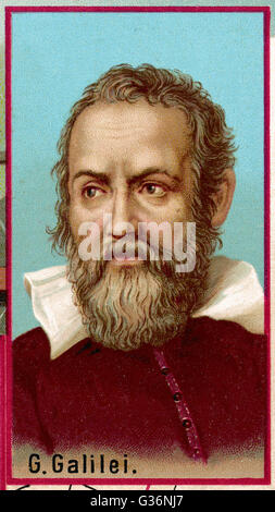 Galileo Galilei (1564-1642), Italian physicist, mathematician, astronomer and philosopher. He got into trouble with the church over his claim that the sun, and not the earth, is at the centre of the universe.      Date: circa 1600 Stock Photo