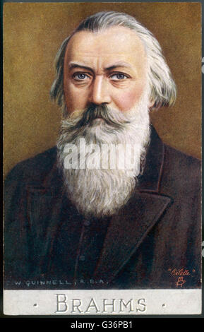 Johannes Brahms, German composer Stock Photo - Alamy