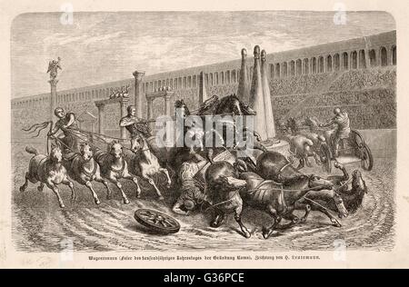 CHARIOT RACING in ancient Rome. A 19th century painting Stock Photo - Alamy
