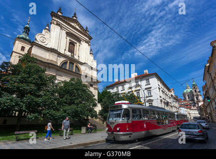 Church of Our Lady Victory  Infant Jesus in Karmelitska street, Mala Strana, Prague, Czech Republic Stock Photo