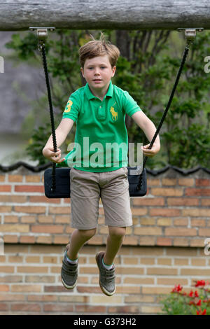 Prince Christian of Denmark,attends the annual Summer photocall for the Royal Danish family at Grasten Castle on July 26, 2013 i Stock Photo