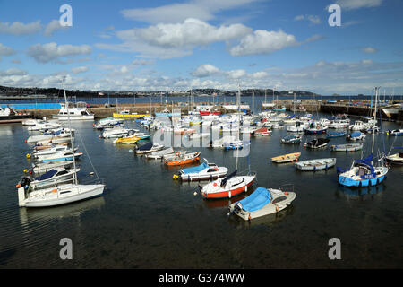 Boats in Paignton harbour, Devon, England, UK Stock Photo