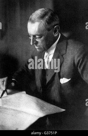 WOODROW WILSON American president         Date: 1856 - 1924 Stock Photo