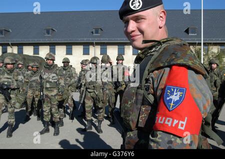 European multinational army corps, officer of the German military police Stock Photo