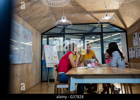 Casual business team having a meeting Stock Photo