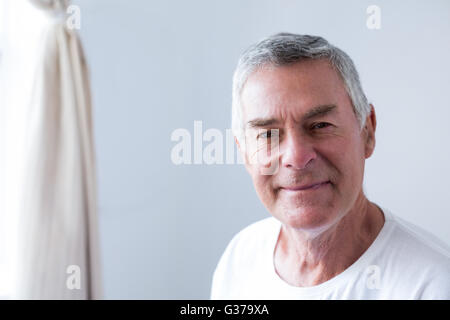 Portrait of senior man smiling Stock Photo