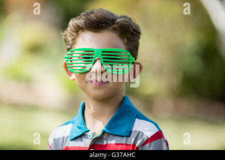 Young boy wearing shutter shades Stock Photo