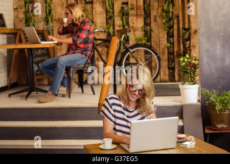 People using laptops Stock Photo
