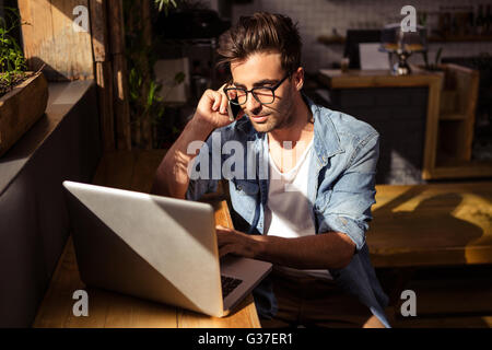 Man making a phone call Stock Photo
