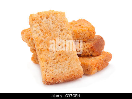 White bread crackers stick isolated on white background Stock Photo