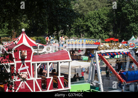 Victorian Gardens, Carnival in Central Park, NYC Stock Photo