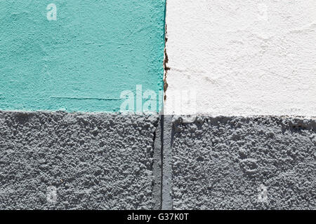 background of painted beton wall with gray, green and white colors Stock Photo