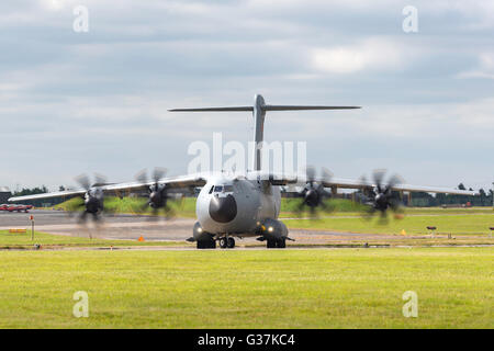 Turkish Air Force (Türk Hava Kuvvetleri) Airbus A400M military cargo aircraft. Stock Photo