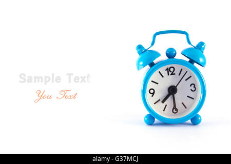 Alarm clock isolated on white Stock Photo