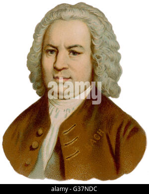 JOHANN SEBASTIAN BACH  German organist and composer        Date: 1685 - 1750 Stock Photo