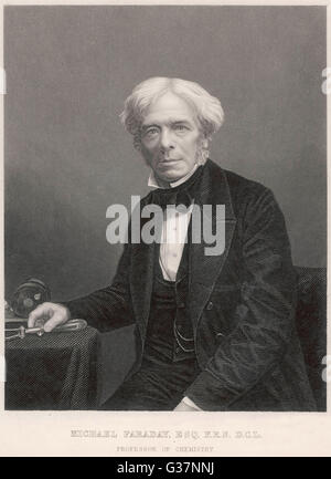 Michael Faraday English chemist and physicist.     Date: circa 1830 Stock Photo