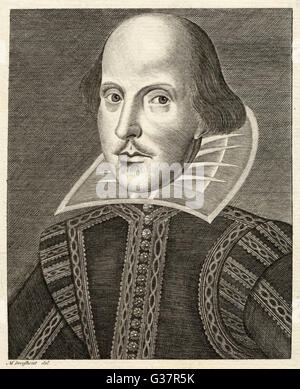 William Shakespeare (1564-1616) Playwright and poet. Stock Photo
