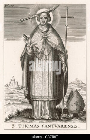 THOMAS A BECKET  English prelate  Archbishop of Canterbury 1162      Date: 1118 - 1170 Stock Photo