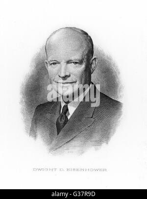 DWIGHT EISENHOWER  US Soldier and President  1953 - 1961.       Date: 1890 - 1969 Stock Photo