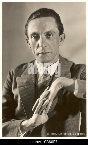 Paul Joseph Goebbels (1897-1945), speaking on the World Danger of ...