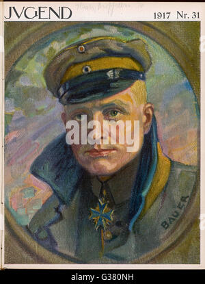 Manfred von Richthofen, German aviator, WW1 Stock Photo