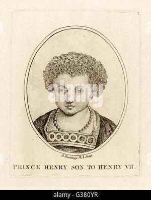 KING HENRY VIII (1491 - 1547) King of England 1509 - 1547 as a young prince Stock Photo