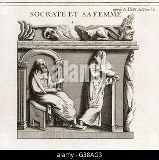 SOCRATES & XANTHIPPE (2 Stock Photo - Alamy