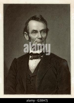 ABRAHAM LINCOLN (1809 - 1865) U.S. President Stock Photo