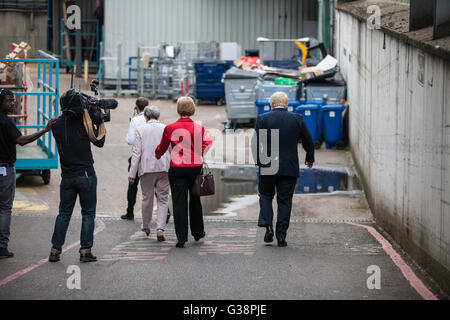 London, UK. 9th June, 2016. Boris Johnson, Andrea Leadsom and  Gisela Stuart arrive at the ITV studios for the EU Referendum debate with Nicola Sturgeon, Angela Eagle and Amber Rudd. Credit:  Mark Kerrison/Alamy Live News Stock Photo