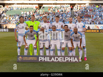 Philadelphia, PA USA. 9th June, 2016. Team Uruguay poses before Copa America Centenario game against Venezuela. Venezuela won 1 - 0 Credit:  lev radin/Alamy Live News Stock Photo