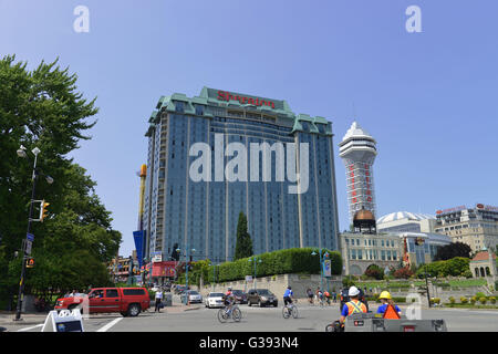 Sheraton Hotel, Falls Avenue, Niagara Falls, Ontario, Canada Stock Photo