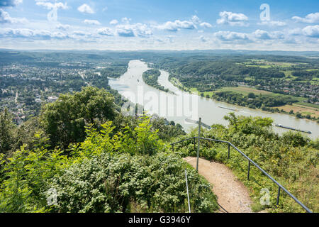 View of the river Rhine from Drachenburg, Germany Stock Photo