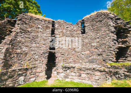 An image of the inside area of Dun Troddan, an Iron Age Broch near Glenelg, Lochalsh, showing the structure of the building. Stock Photo