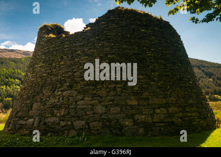 An image of Dun Troddan, an Iron Age Broch near Glenelg in the Scottish Highlands showing the the rear of the building. Stock Photo