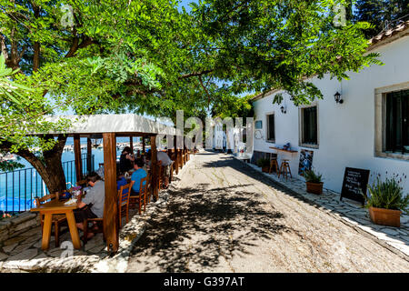 A Taverna In The Fishing Village Of Kouloura, Corfu Island, Greece Stock Photo