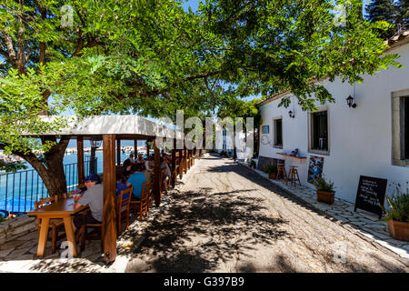 A Taverna In The Fishing Village Of Kouloura, Corfu Island, Greece Stock Photo