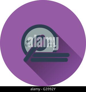 Icon of Barbell disks. Flat design. Vector illustration. Stock Vector