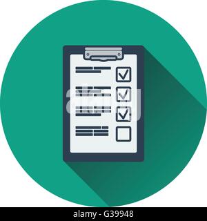 Training plan tablet icon. Flat design. Vector illustration. Stock Vector