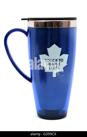Toronto Maple Leafs National Hockey League Travel Mug Stock Photo