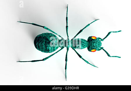 digital safety concept computer bug isolated on white. Stock Photo