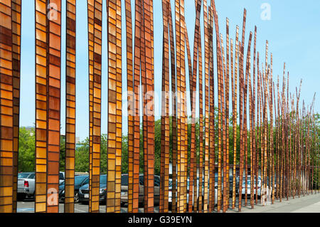 Grass Blades artwork at Seattle Center, a collaboration between architect John Fleming and artist Susan Zoccola. Stock Photo