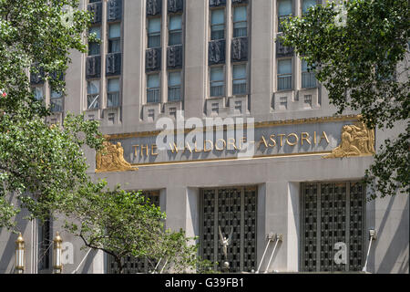 Waldorf-Astoria Hotel, NYC Stock Photo