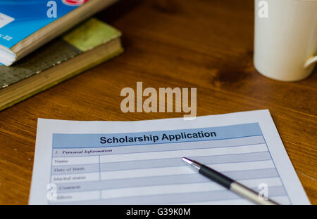 Scholarship application Stock Photo
